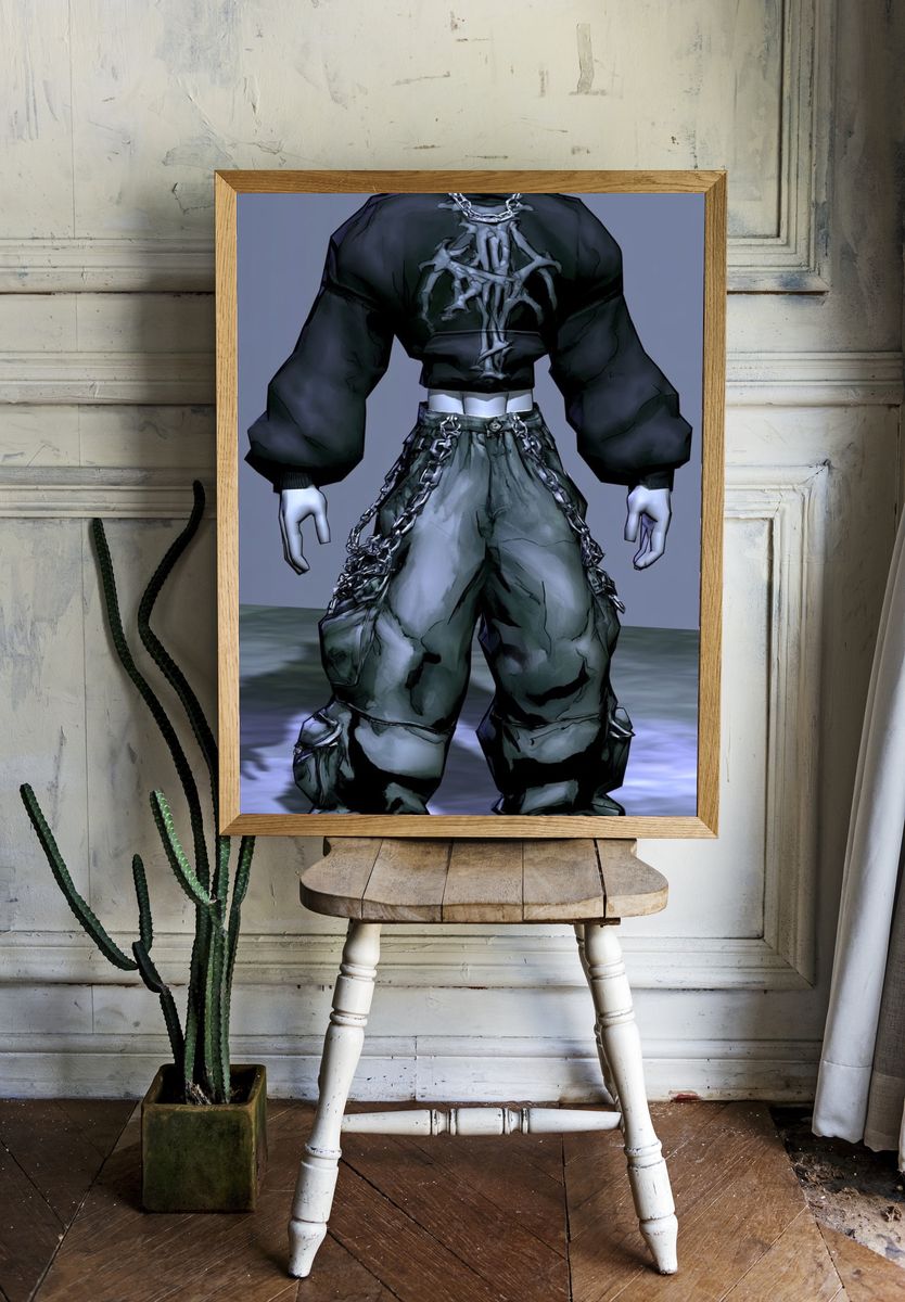 Cyberpunk Fashion Figure Poster. room preview