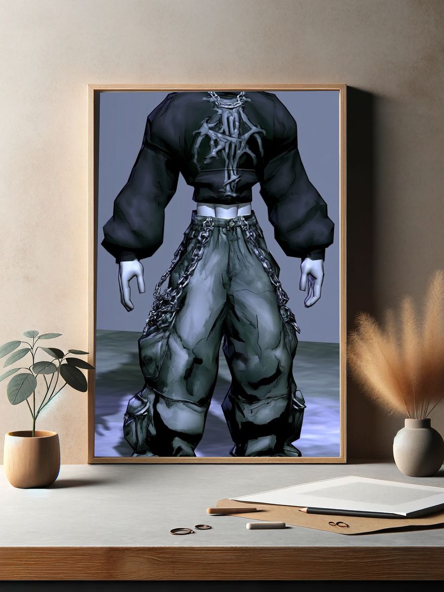 Cyberpunk Fashion Figure Poster. — room view 2