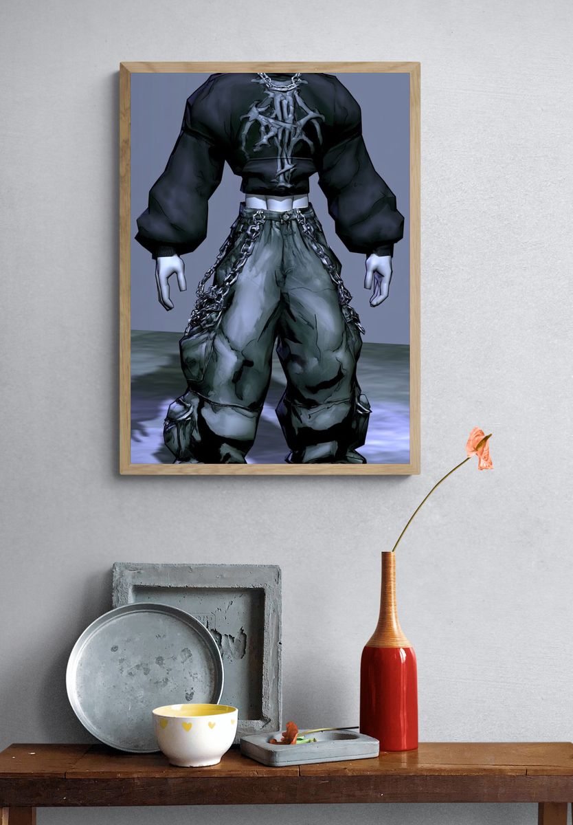 Cyberpunk Fashion Figure Poster. — room view 3