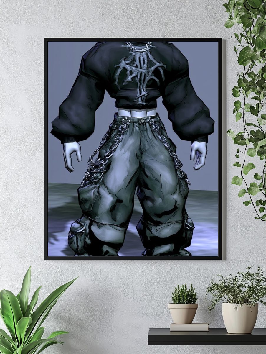 Cyberpunk Fashion Figure Poster. — room view 4