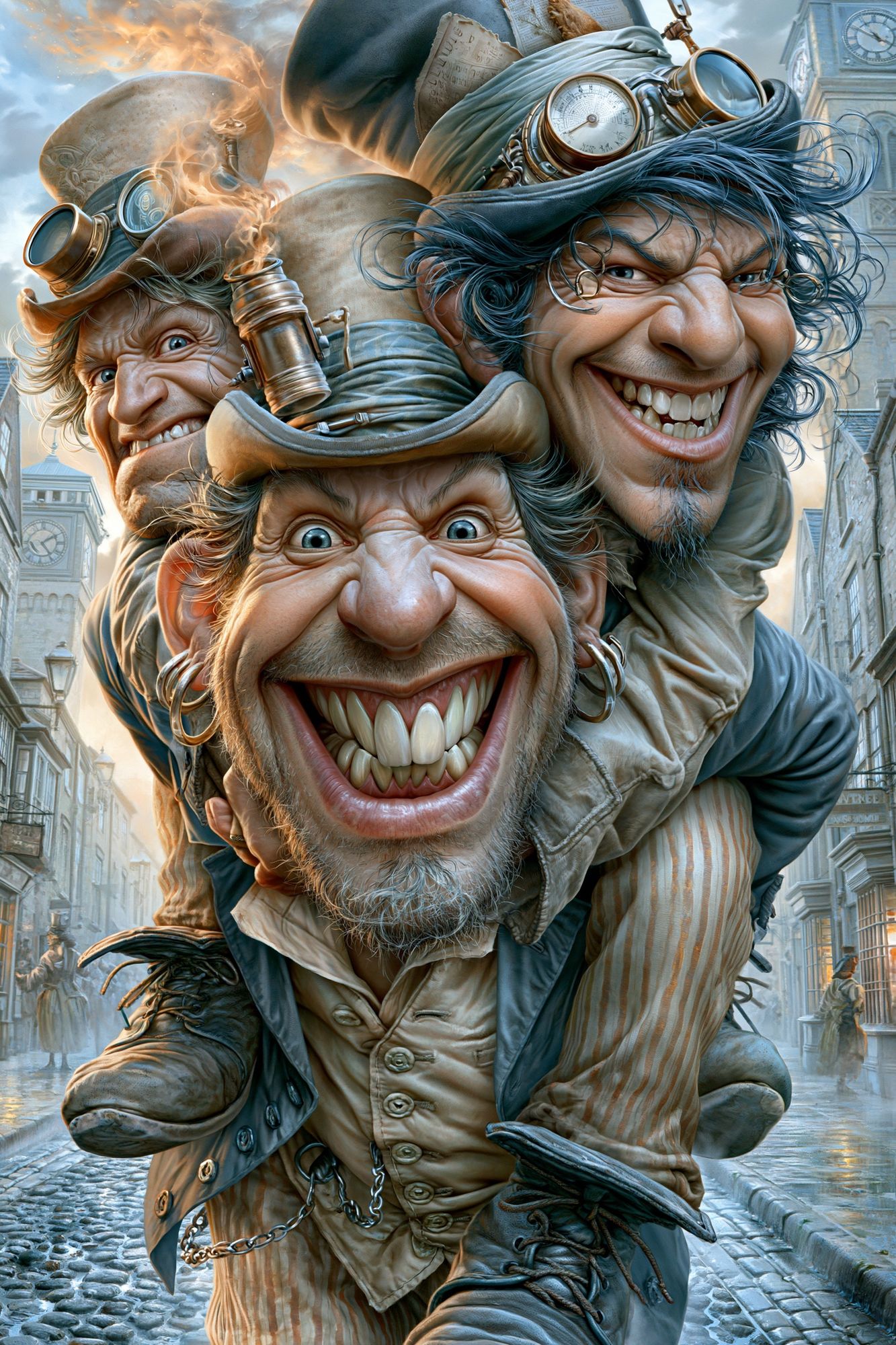 Steampunk Trickster Portrait Poster. poster — illustration art