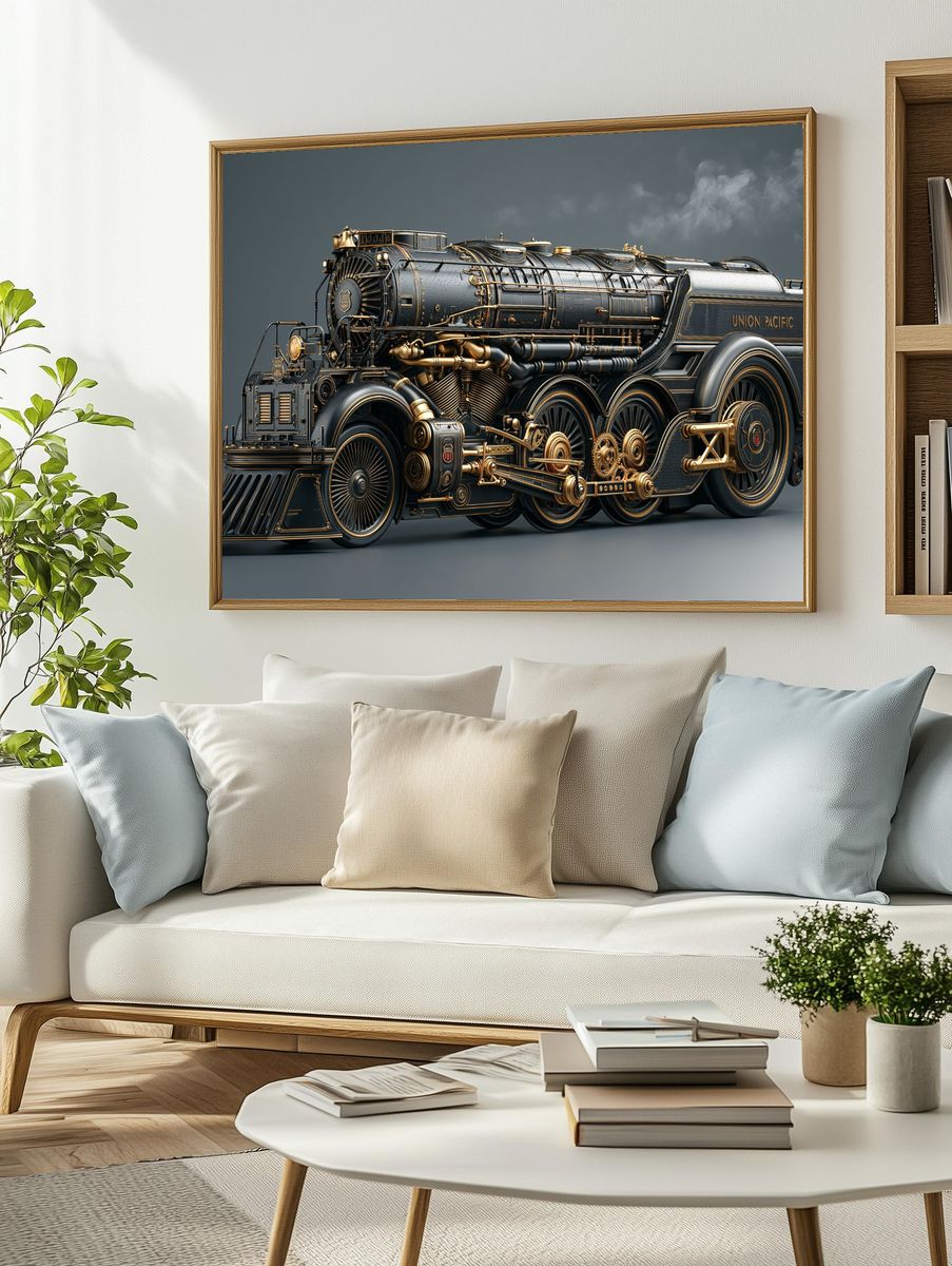 Colorful Roman Cityscape Illustration Poster. — room view 2