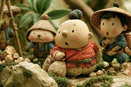 Forest Figurines Illustration Print. poster — illustration art