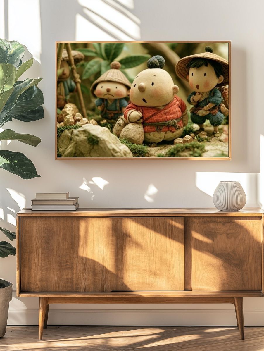 Forest Figurines Illustration Print. — room view 3
