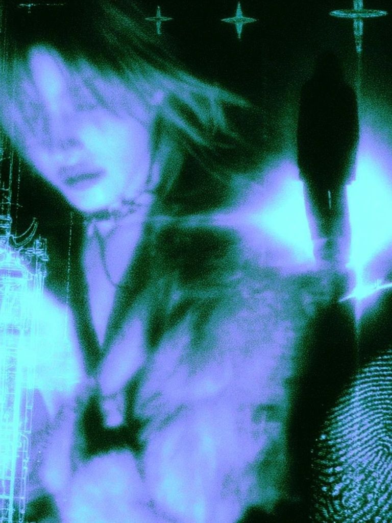 Cyberpunk Portrait Digital Art Print. poster detail