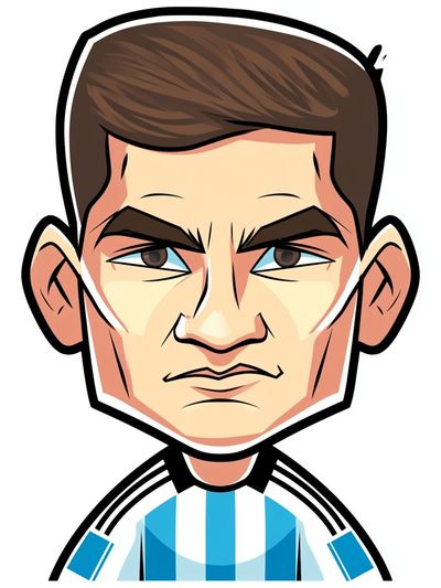 Football Star Cartoon Portrait Poster. poster print