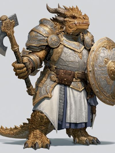 Armored Dragon Warrior Illustration Poster. poster