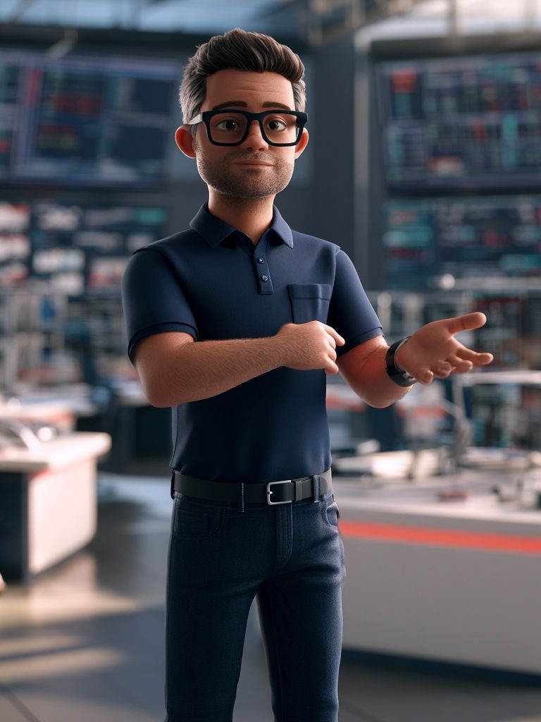 Tech Professional 3D Illustration Poster. poster detail