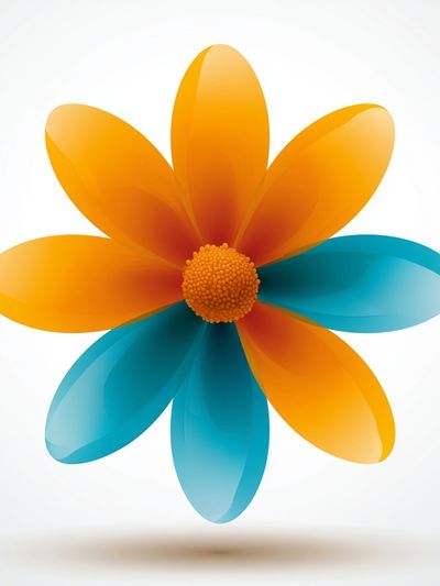 Abstract Flower Illustration Poster.