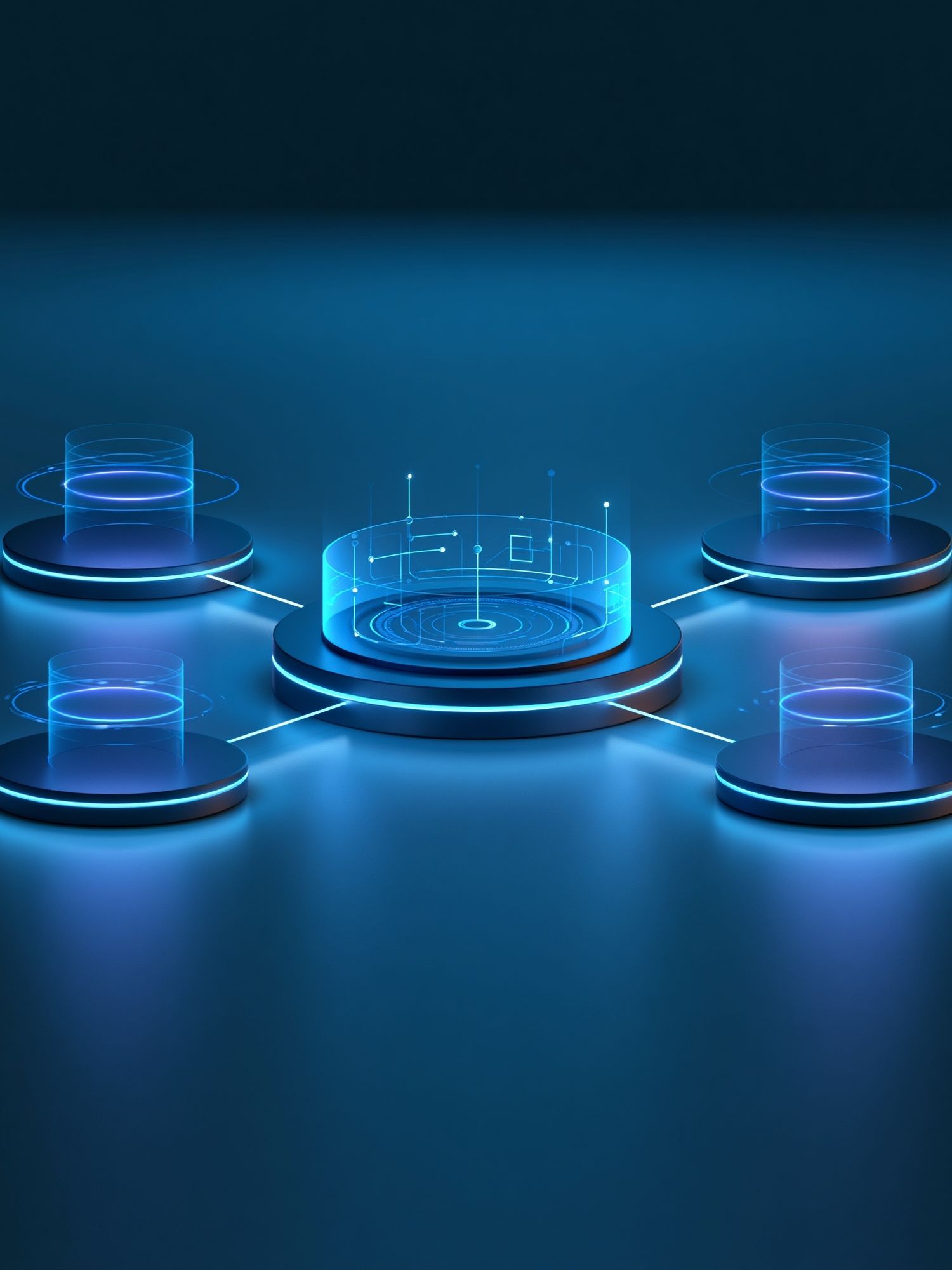 Futuristic Network Hub Print. poster detail
