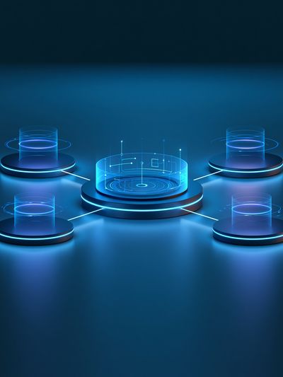 Futuristic Network Hub Print.
