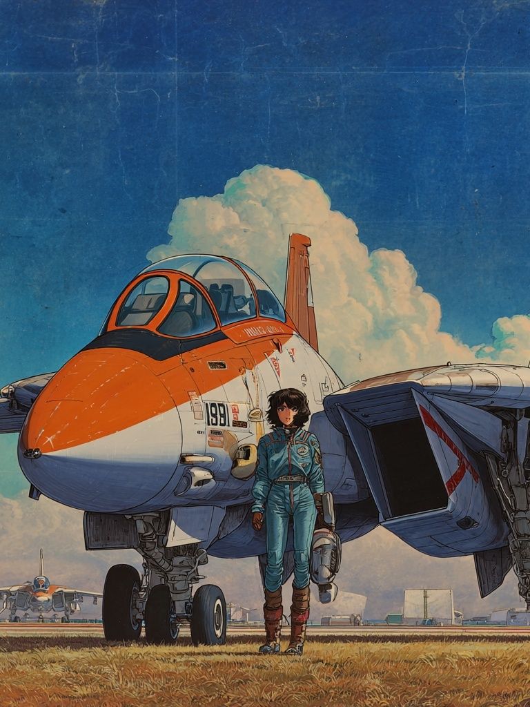 Fighter Jet Pilot Illustration Poster. poster detail
