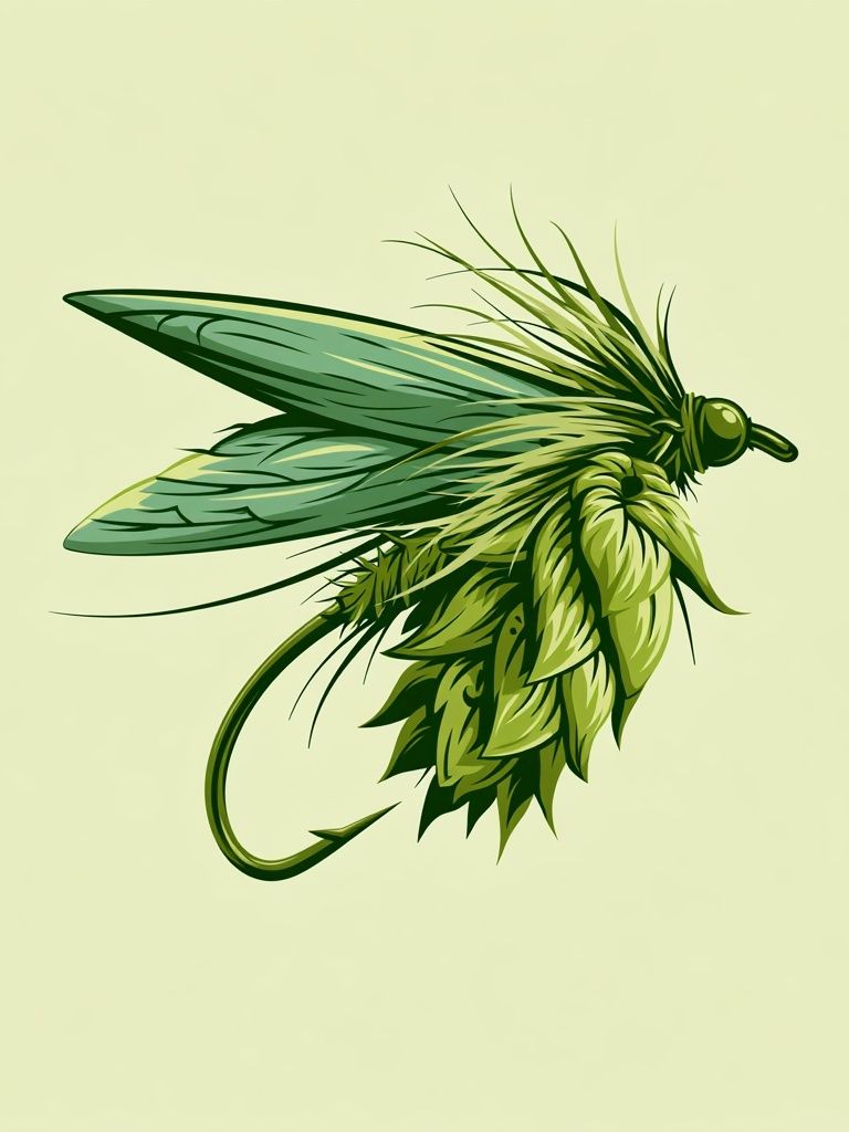 Green Insect Illustration Poster. poster — illustration art