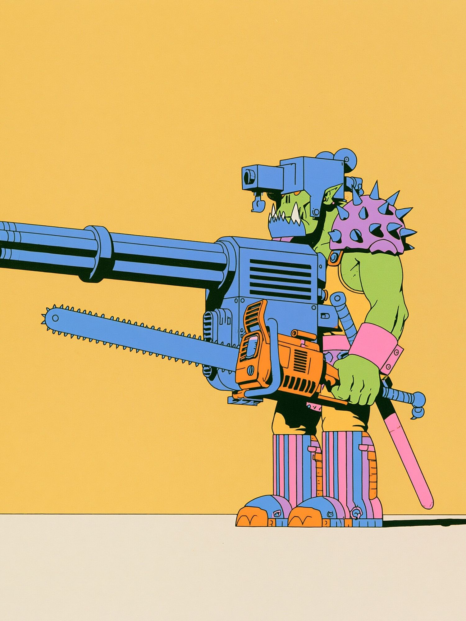 Chainsaw Warrior Pop-Art Print. poster detail