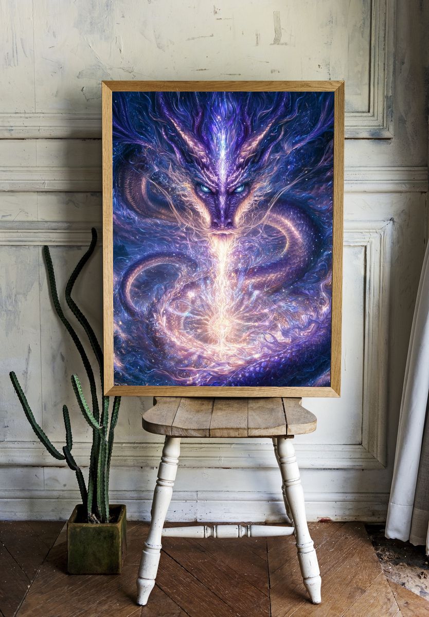 Cosmic Dragon Energy Poster. room preview