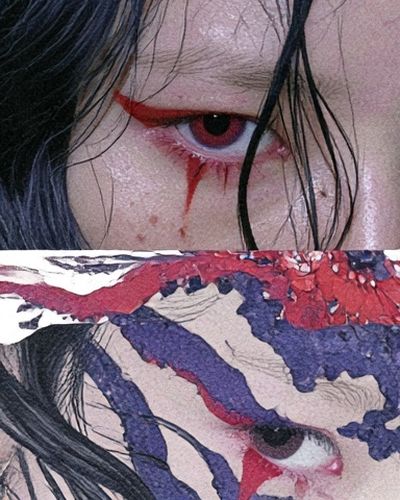 Surreal Red Eye Illustration Poster.