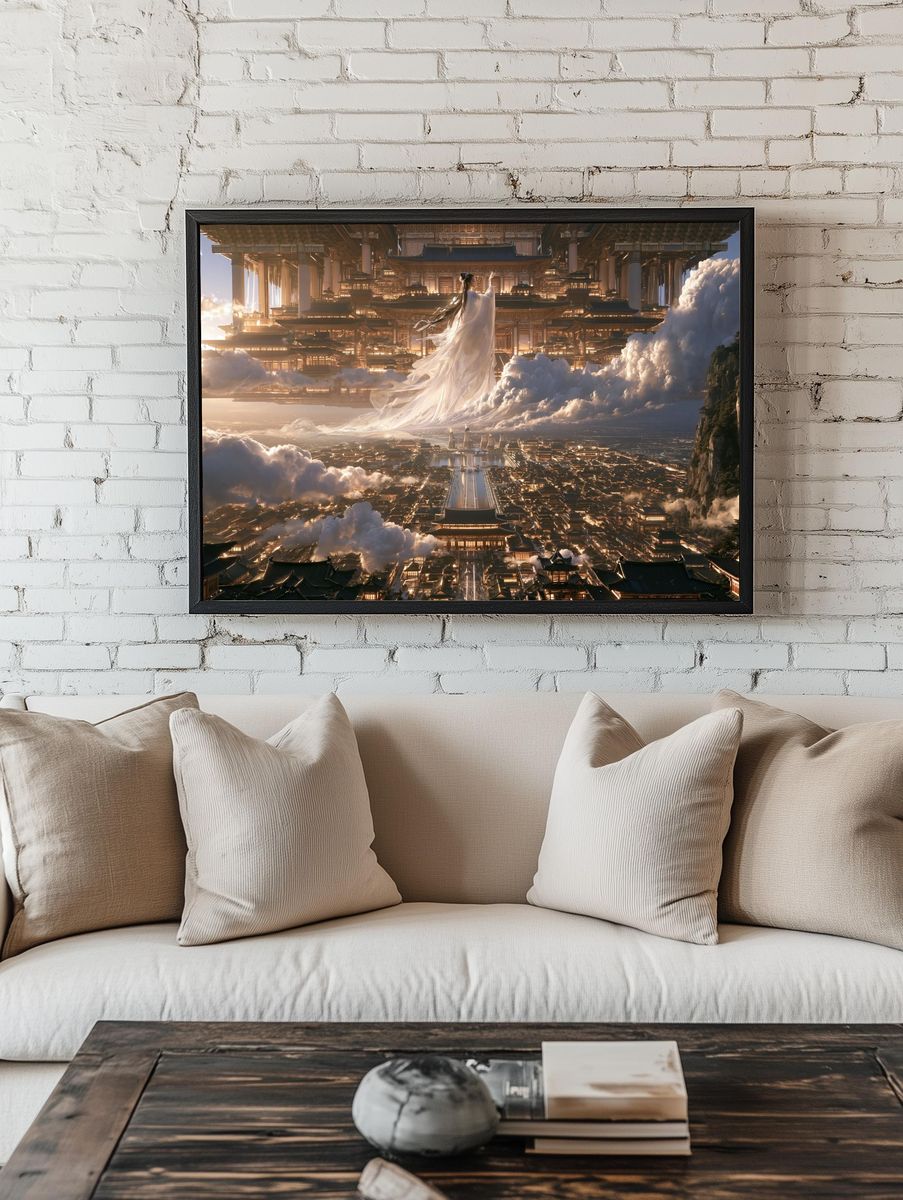 Celestial Palace Fantasy Print. room preview
