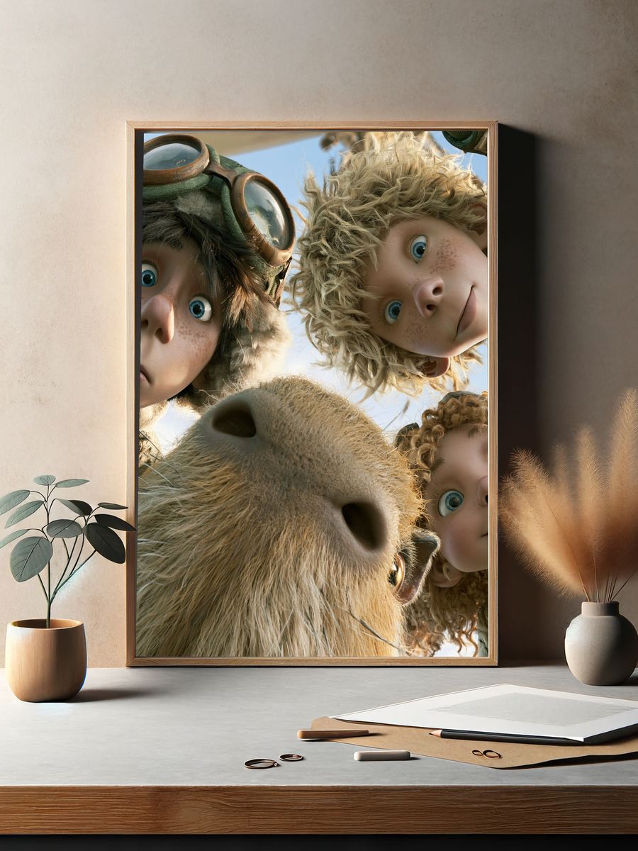 Adventurous Friends Illustration Poster. — room view 2