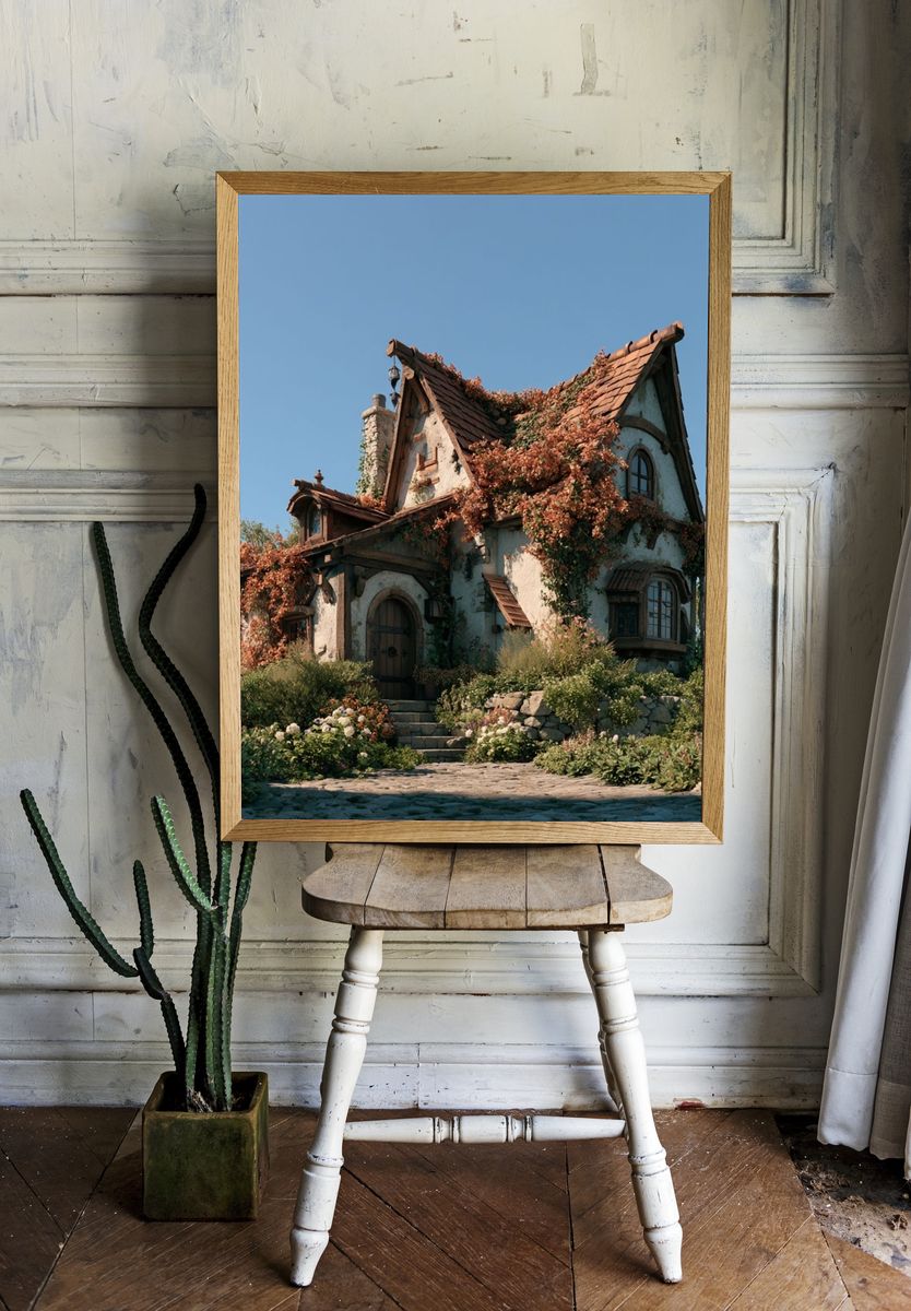 Enchanted Cottage Garden Poster. room preview