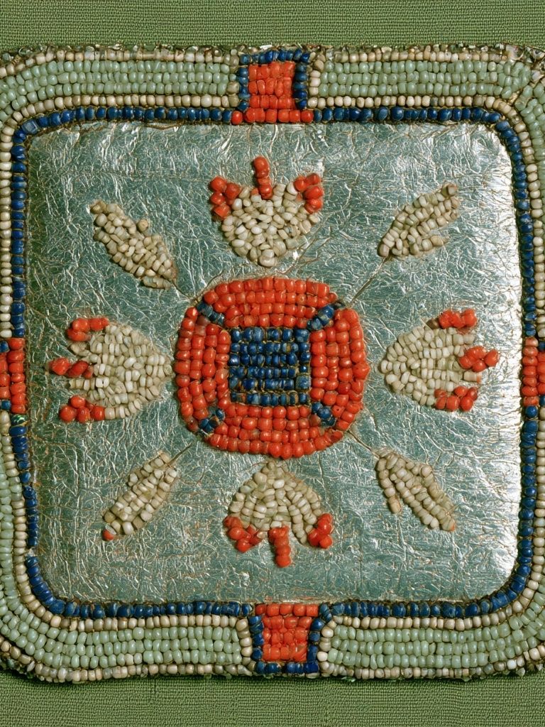 Beaded Folk Motif Illustration Poster. poster detail