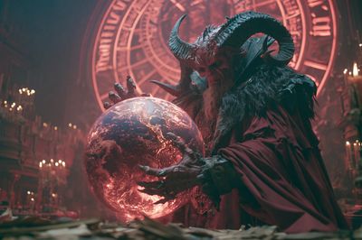 Demonic Ritual Orb Fantasy Poster.