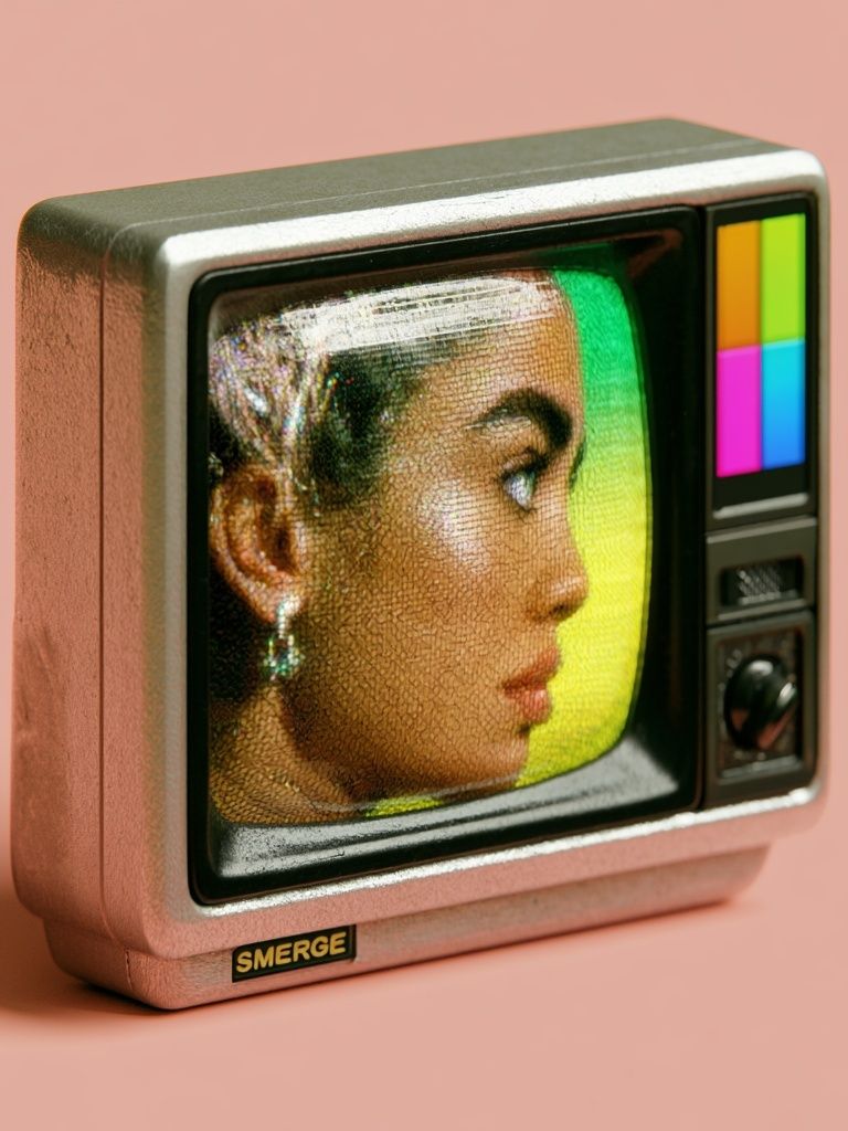Retro TV Portrait Poster. poster — illustration art