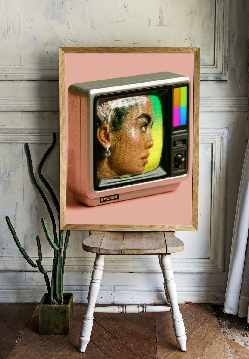 Retro TV Portrait Poster. room preview