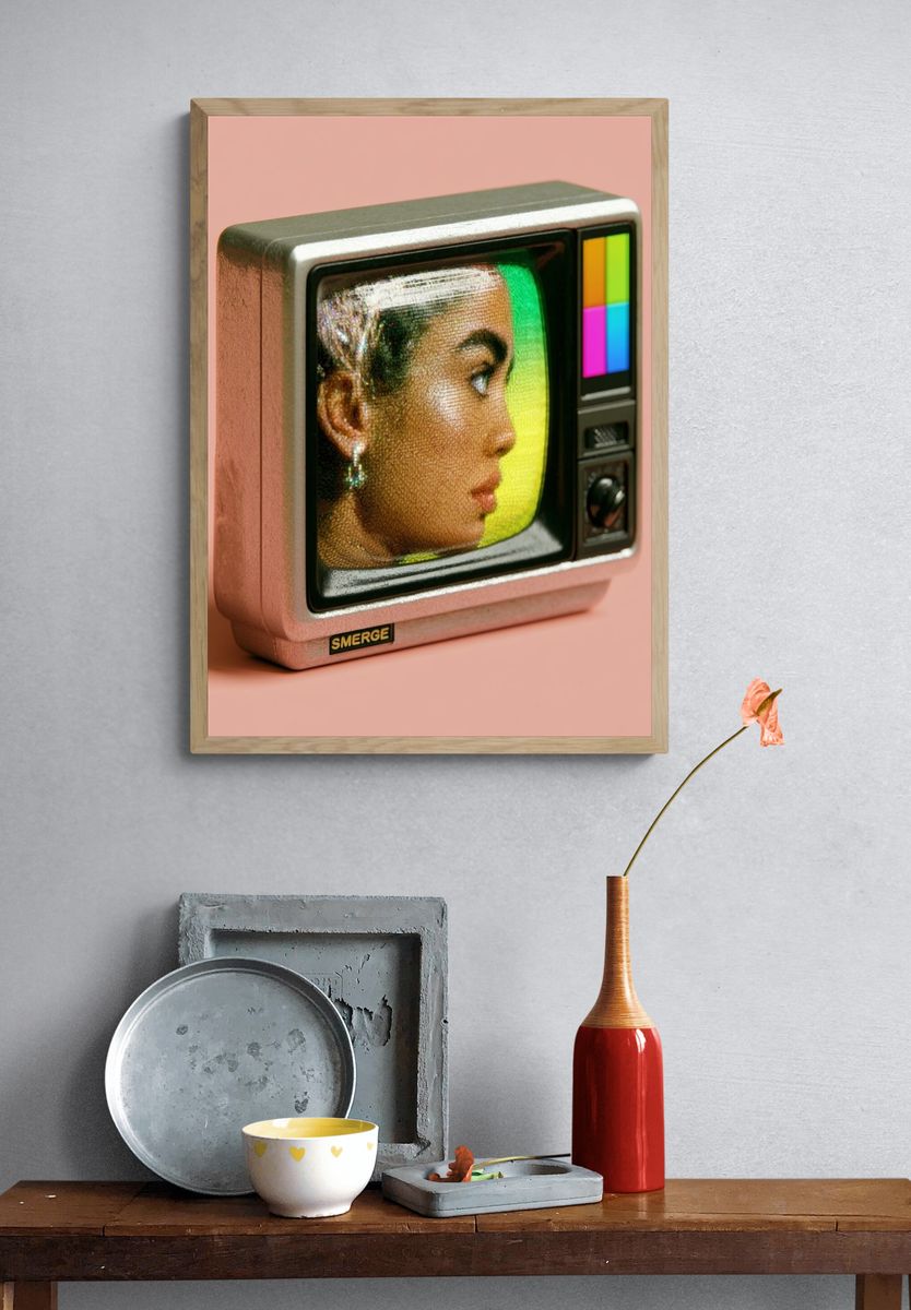 Retro TV Portrait Poster. — room view 3