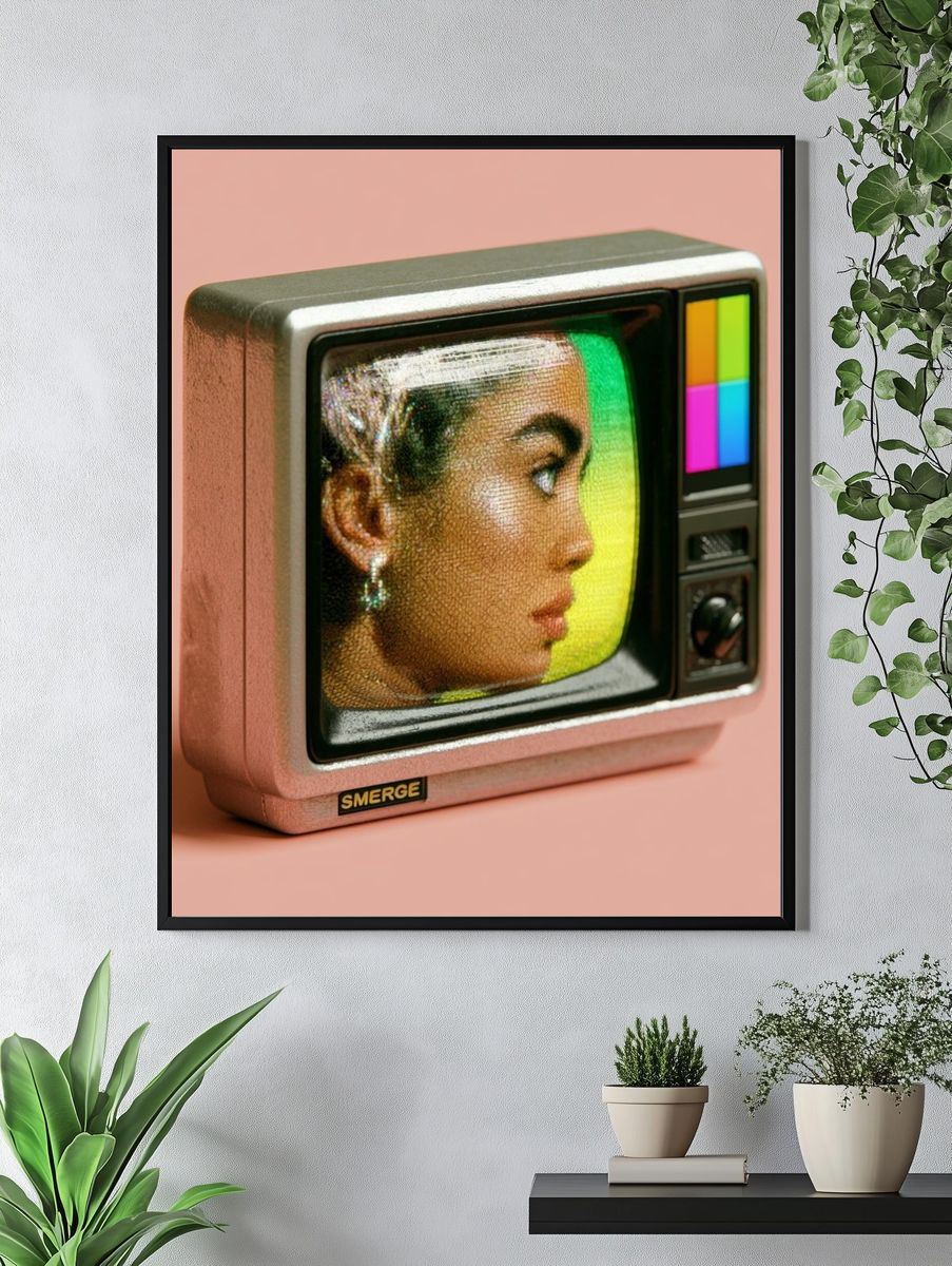 Retro TV Portrait Poster. — room view 4