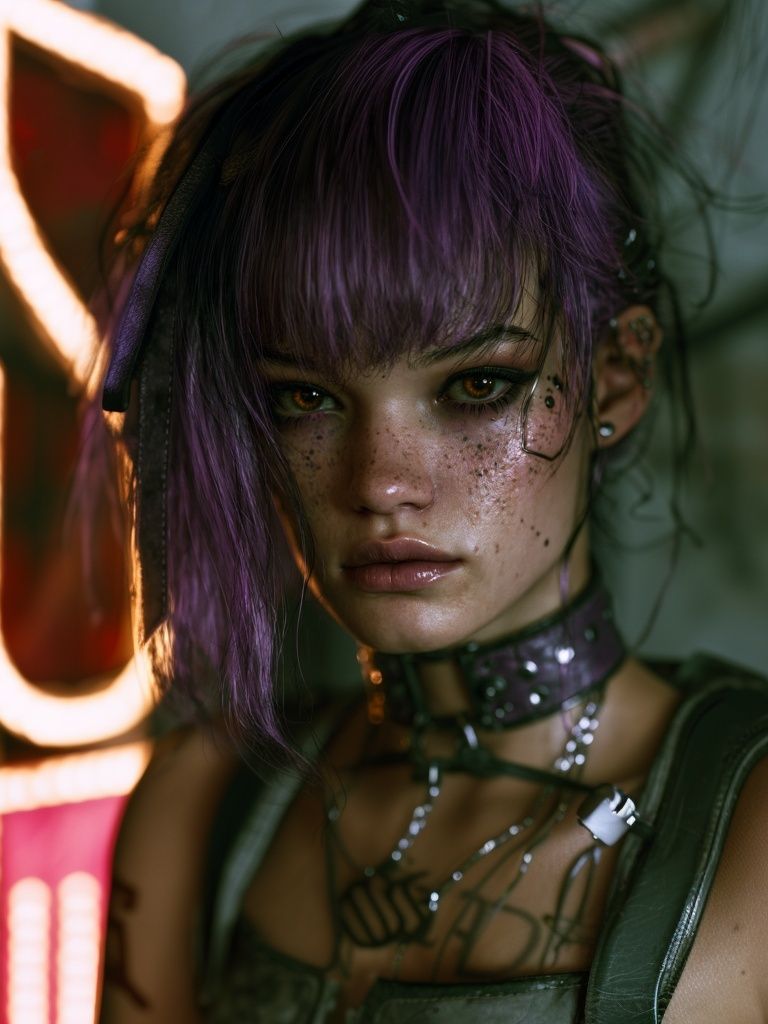 Cyberpunk Portrait Poster. poster detail