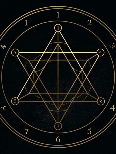 Sacred Geometry Gold Poster.