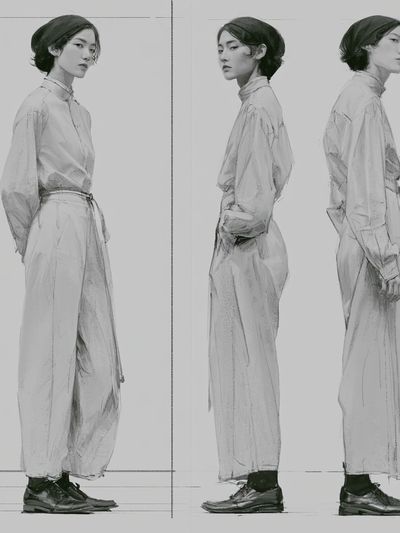 Fashion Figure Study Illustration Print. poster