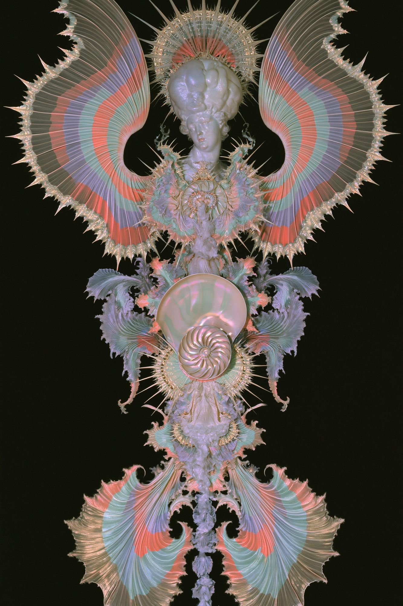 Surreal Winged Figure Print. poster detail