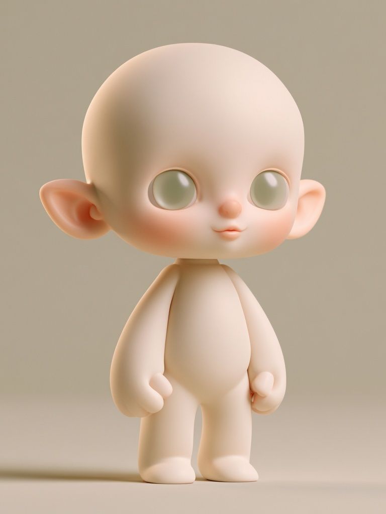 Cute Doll Character Illustration Poster. poster — illustration art