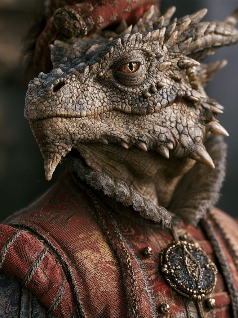 Dragon Portrait Illustration Poster. poster — illustration art