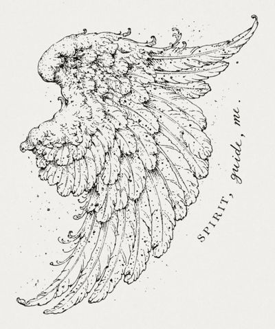 Spirit Feather Ink Poster. poster