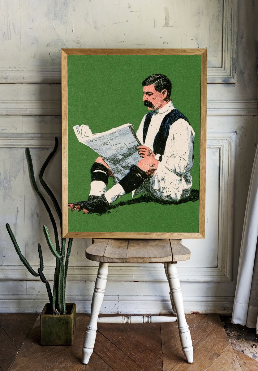 Victorian Reader Illustration Poster. room preview