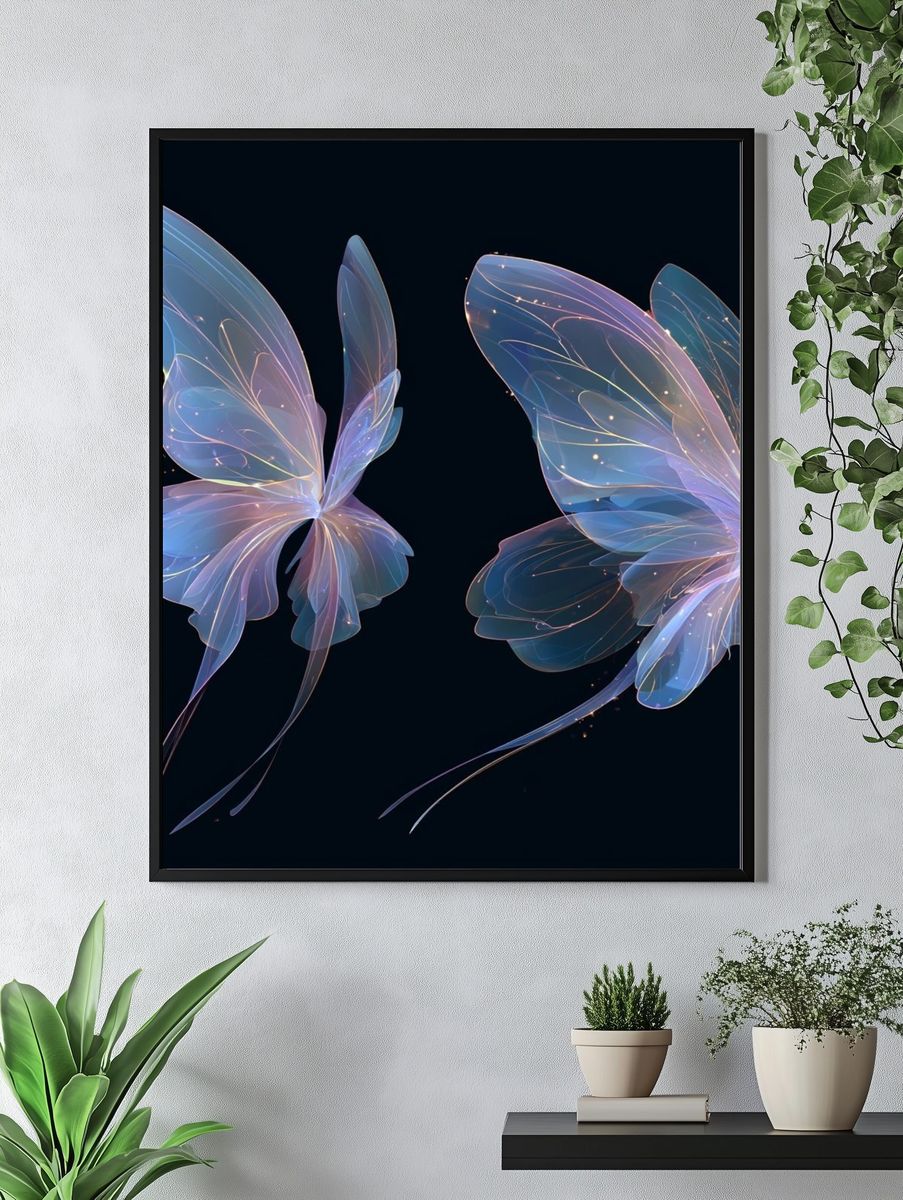 Luminous Butterfly Wings Poster. — room view 4