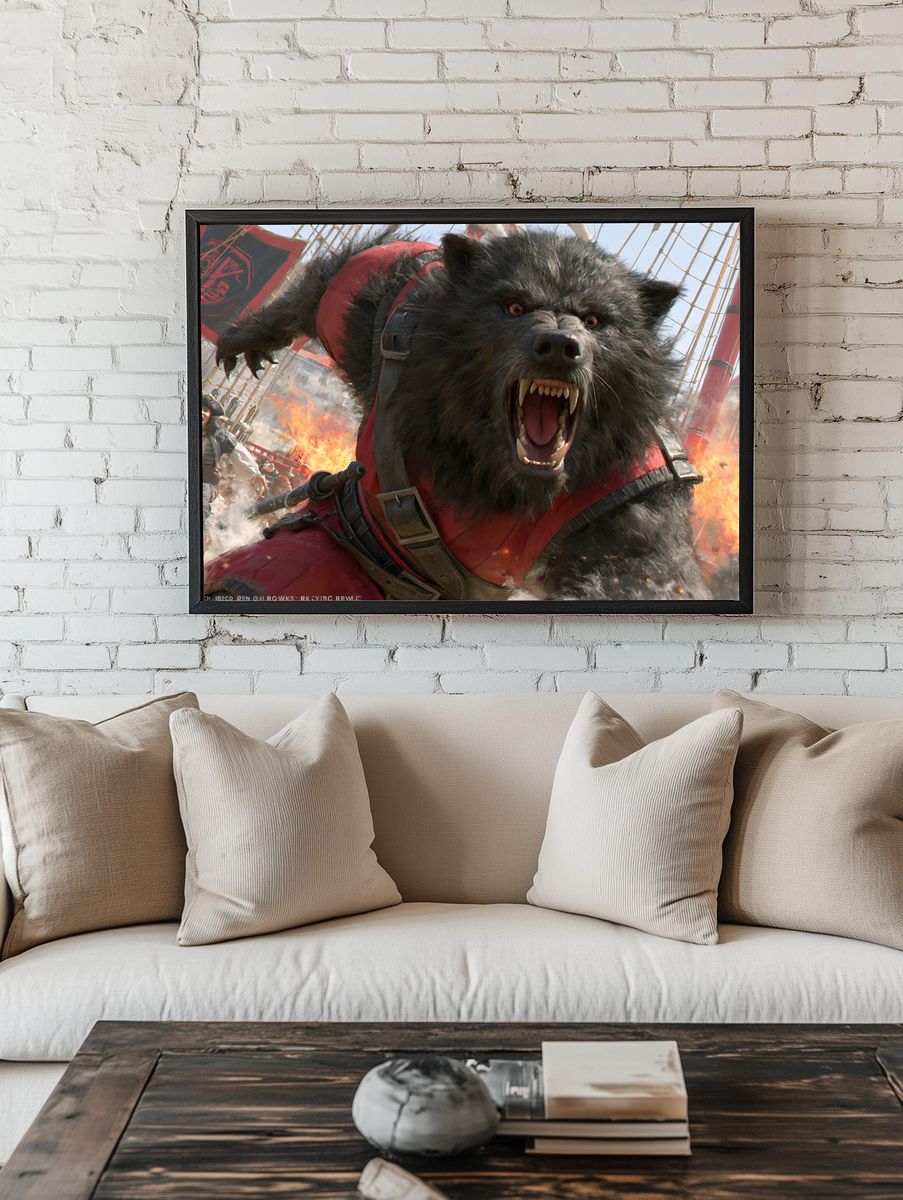 Pirate Werewolf Battle Poster. — room view 1