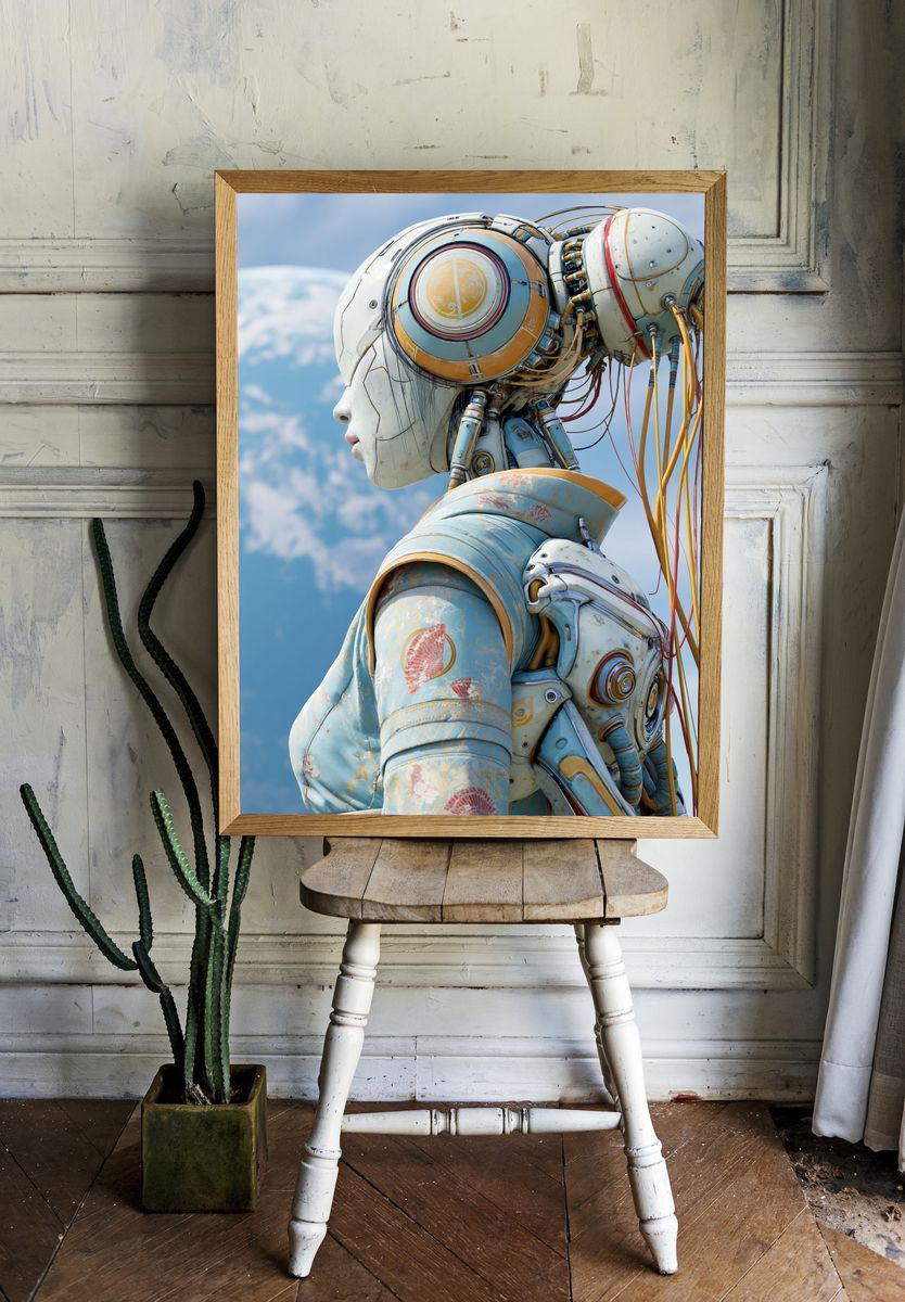 Cybernetic Muse Space Print. room preview