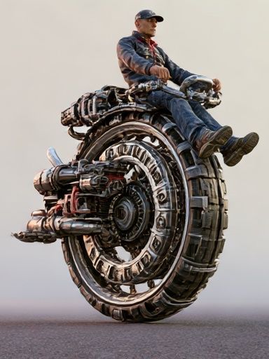 Futuristic Rider Illustration Poster. poster — illustration art