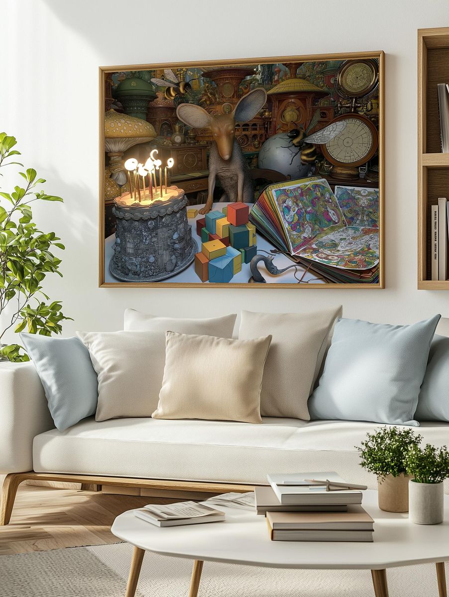 Surreal Steampunk Menagerie Poster. — room view 2