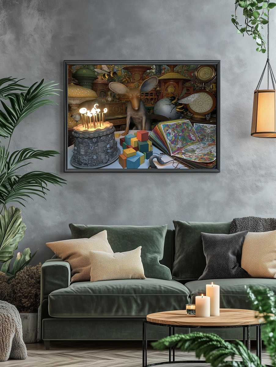 Surreal Steampunk Menagerie Poster. — room view 4