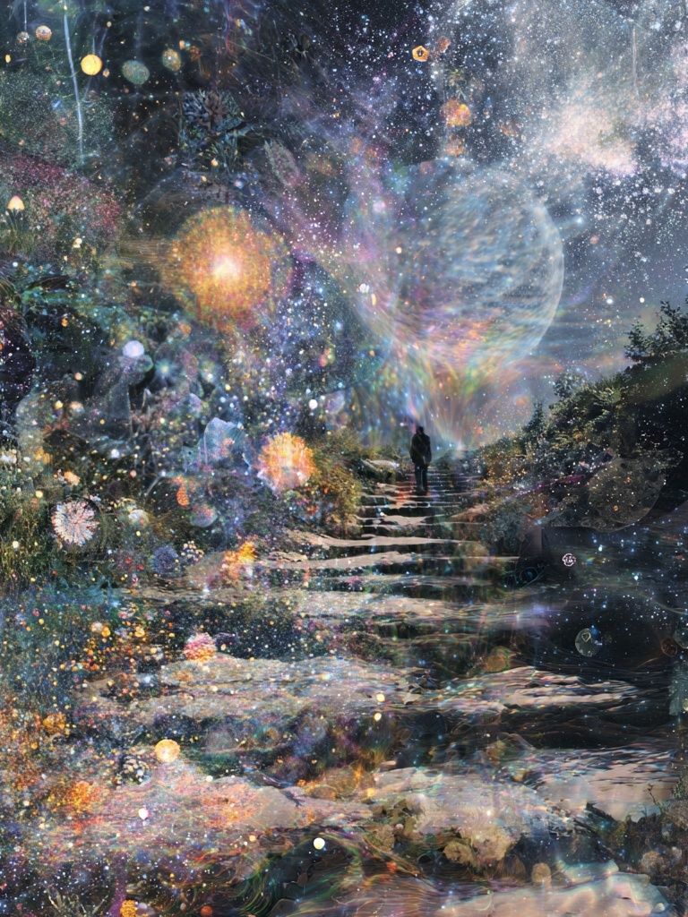 Celestial Garden Dreamscape Print. poster — illustration art