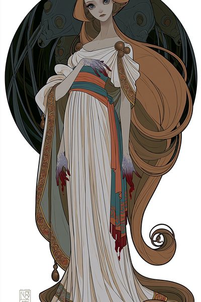 Mythic Woman Illustration Poster. poster print