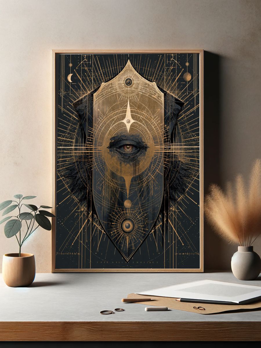 Mystic Eye Geometric Print. — room view 2