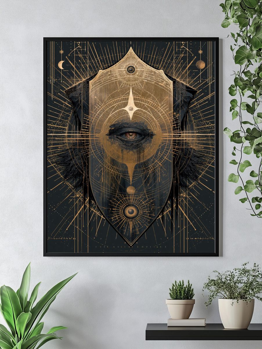 Mystic Eye Geometric Print. — room view 4