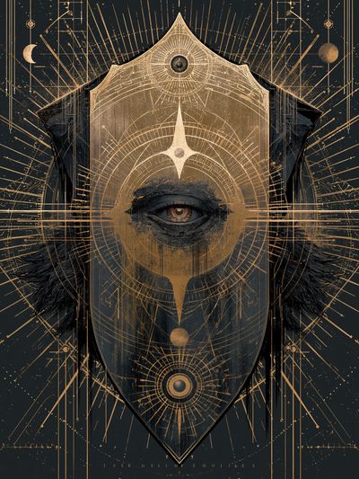 Mystic Eye Geometric Print.