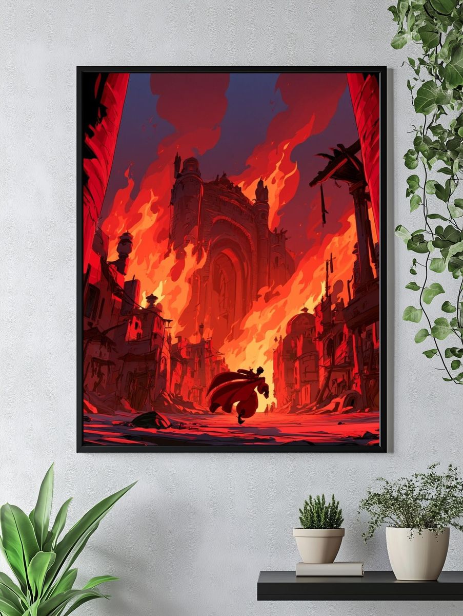 Burning Citadel Fantasy Print. — room view 4