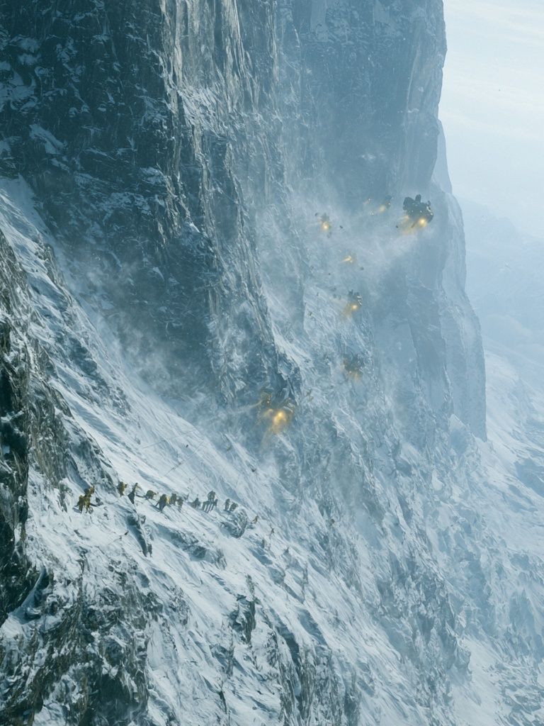Snowy Cliff Expedition Poster. poster — illustration art